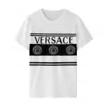 hommes versace t shirt price cheap white 3 medusa header